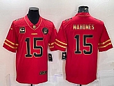 Men's Kansas City Chiefs #15 Patrick Mahomes Red Gold With C Patch Stitched Football Jersey,baseball caps,new era cap wholesale,wholesale hats