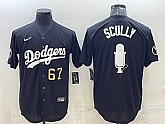 Men's Los Angeles Dodgers #67 Vin Scully Black Gold Big Logo With Vin Scully Patch Stitched Jersey,baseball caps,new era cap wholesale,wholesale hats