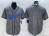 Men's Los Angeles Dodgers Blank Grey Gridiron Cool Base Stitched Baseball Jersey,baseball caps,new era cap wholesale,wholesale hats