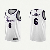 Men's Los Angeles Lakers #6 LeBron James 2022-23 White Stitched Basketball Jersey Dzhi,baseball caps,new era cap wholesale,wholesale hats