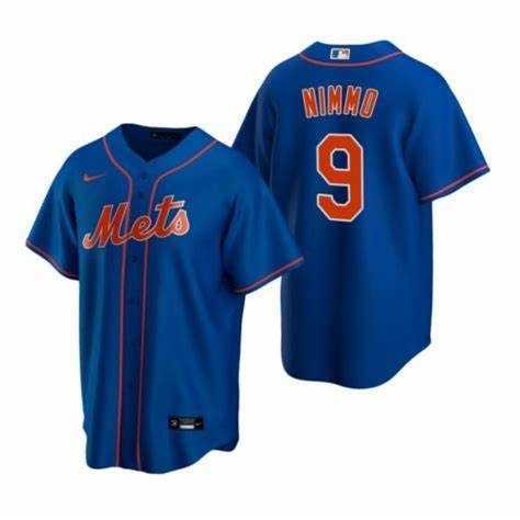 Men's New York Mets 9 Brandon Nimmo Blue Nike Cool Base Jersey Dzhi