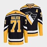 Men's Pittsburgh Penguins #71 Evgeni Malkin Black 2022-23 Reverse Retro Stitched Jersey Dzhi,baseball caps,new era cap wholesale,wholesale hats