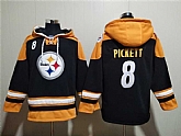 Men's Pittsburgh Steelers #8 Kenny Pickett Black Ageless Must-Have Lace-Up Pullover Hoodie,baseball caps,new era cap wholesale,wholesale hats