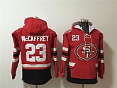 Men's San Francisco 49ers #23 Christian McCaffrey Red Black Ageless Must-Have Lace-Up Pullover Hoodie,baseball caps,new era cap wholesale,wholesale hats