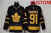Men's Toronto Maple Leafs Custom Black Golden City Edition Stitched NHL Jersey
