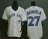 Women's Toronto Blue Jays #27 Vladimir Guerrero Jr. white stitched MLB cool base Nike jersey