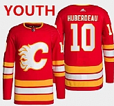 Youth Calgary Flames #10 Jonathan Huberdeau Red Adidas Stitched Jersey Dzhi