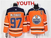 Youth Edmonton Oilers #97 Connor McDavid Orange Home Adidas Stitched NHL Jersey