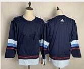 Youth Seattle Kraken Blank Navy Blue Stitched Adidas NHL Jersey