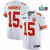 Men & Women & Youth Kansas City Chiefs #15 Patrick Mahomes White Super Bowl LVII Patch Vapor Untouchable Limited Stitched Jersey,baseball caps,new era cap wholesale,wholesale hats