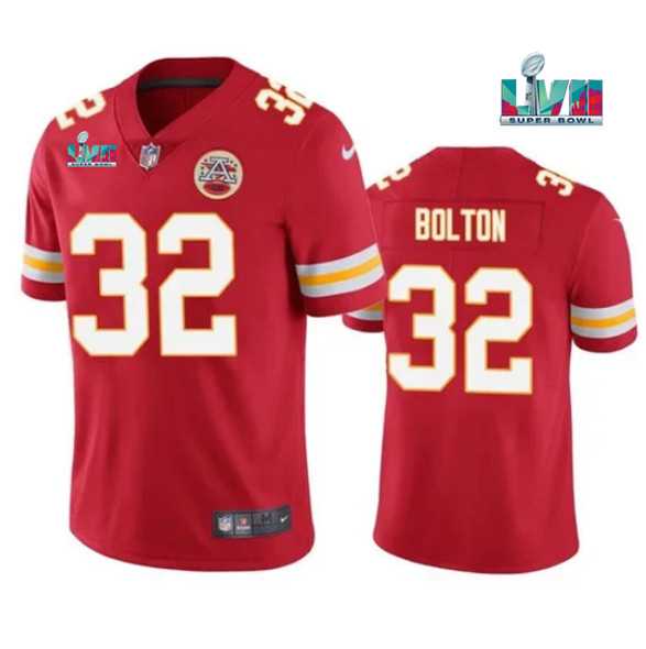 Men & Women & Youth Kansas City Chiefs #32 Nick Bolton Red Super Bowl LVII Patch Vapor Untouchable Limited Stitched Jersey