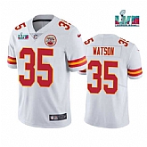 Men & Women & Youth Kansas City Chiefs #35 Jaylen Watson White Super Bowl LVII Patch Vapor Untouchable Limited Stitched Jersey,baseball caps,new era cap wholesale,wholesale hats