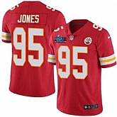 Men & Women & Youth Kansas City Chiefs 95 Chris Jones Red 2023 Super Bowl LVII Vapor Limited Jersey