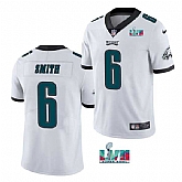 Men & Women & Youth Philadelphia Eagles #6 DeVonta Smith White Super Bowl LVII Patch Vapor Untouchable Limited Stitched Jersey,baseball caps,new era cap wholesale,wholesale hats