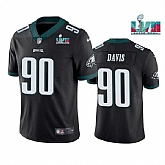 Men & Women & Youth Philadelphia Eagles #90 Jordan Davis Black Super Bowl LVII Vapor Untouchable Limited Stitched Jersey,baseball caps,new era cap wholesale,wholesale hats