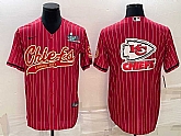 Men's Kansas City Chiefs Red Team Big Logo With Super Bowl LVII Patch Cool Base Stitched Baseball Jersey,baseball caps,new era cap wholesale,wholesale hats
