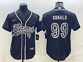 Men's Los Angeles Rams #99 Aaron Donald Black Reflective With Patch Cool Base Stitched Baseball Jersey,baseball caps,new era cap wholesale,wholesale hats