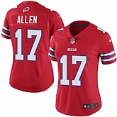 Women's Bills #17 Josh Allen Red Vapor Untouchable Limited Stitched NFL Jersey,baseball caps,new era cap wholesale,wholesale hats