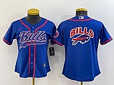 Women's Buffalo Bills Royal Team Big Logo With Patch Cool Base Stitched Baseball Jersey,baseball caps,new era cap wholesale,wholesale hats
