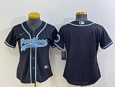 Women's Carolina Panthers Blank Black With Patch Cool Base Stitched Baseball Jersey,baseball caps,new era cap wholesale,wholesale hats