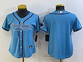 Women's Carolina Panthers Blank Blue With Patch Cool Base Stitched Baseball Jersey,baseball caps,new era cap wholesale,wholesale hats