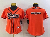 Women's Chicago Bears Orange Team Big Logo With Patch Cool Base Stitched Baseball Jersey,baseball caps,new era cap wholesale,wholesale hats