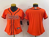 Women's Cincinnati Bengals Blank Orange With Patch Cool Base Stitched Baseball Jersey,baseball caps,new era cap wholesale,wholesale hats
