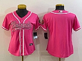 Women's Cincinnati Bengals Blank Pink With Patch Cool Base Stitched Baseball Jersey,baseball caps,new era cap wholesale,wholesale hats