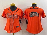Women's Cincinnati Bengals Orange Team Big Logo With Patch Cool Base Stitched Baseball Jersey,baseball caps,new era cap wholesale,wholesale hats