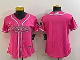 Women's Dallas Cowboys Blank Pink With Patch Cool Base Stitched Baseball Jersey,baseball caps,new era cap wholesale,wholesale hats