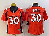 Women's Denver Broncos #30 Terrell Davis Orange 2022 Vapor Untouchable Stitched NFL Nike Limited Jersey,baseball caps,new era cap wholesale,wholesale hats