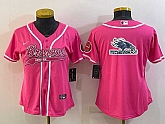 Women's Denver Broncos Pink Team Big Logo With Patch Cool Base Stitched Baseball Jersey,baseball caps,new era cap wholesale,wholesale hats