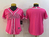 Women's Indianapolis Colts Blank Pink With Patch Cool Base Stitched Baseball Jersey