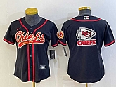 Women's Kansas City Chiefs Black Team Big Logo With Patch Cool Base Stitched Baseball Jersey,baseball caps,new era cap wholesale,wholesale hats