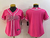 Women's Kansas City Chiefs Blank Pink With Patch Cool Base Stitched Baseball Jersey,baseball caps,new era cap wholesale,wholesale hats