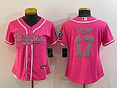 Women's Las Vegas Raiders #17 Davante Adams Pink With Patch Cool Base Stitched Baseball Jersey,baseball caps,new era cap wholesale,wholesale hats