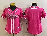 Women's Las Vegas Raiders Blank Pink With Patch Cool Base Stitched Baseball Jersey,baseball caps,new era cap wholesale,wholesale hats