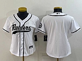 Women's Las Vegas Raiders Blank White With Patch Cool Base Stitched Baseball Jersey,baseball caps,new era cap wholesale,wholesale hats