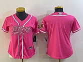 Women's Minnesota Vikings Blank Pink With Patch Cool Base Stitched Baseball Jersey,baseball caps,new era cap wholesale,wholesale hats