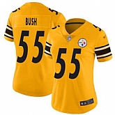 Women's Nike Steelers #55 Devin Bush Gold Stitched NFL Limited Inverted Legend Jersey Dzhi,baseball caps,new era cap wholesale,wholesale hats