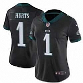 Women's Philadelphia Eagles #1 Jalen Hurts Limited Black Vapor Untouchable NFL Jersey,baseball caps,new era cap wholesale,wholesale hats