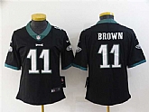 Women's Philadelphia Eagles #11 A. J. Brown Black Vapor Stitched Football Jersey,baseball caps,new era cap wholesale,wholesale hats