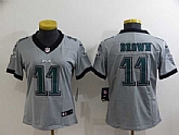 Women's Philadelphia Eagles #11 A. J. Brown Grey Vapor Untouchable Limited Stitched Football Jersey,baseball caps,new era cap wholesale,wholesale hats