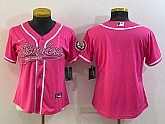 Women's Pittsburgh Steelers Blank Pink With Patch Cool Base Stitched Baseball Jersey,baseball caps,new era cap wholesale,wholesale hats