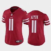 Women's San Francisco 49ers #11 Brandon Aiyuk Red Team Color Stitched NFL Vapor Untouchable Limited Jersey,baseball caps,new era cap wholesale,wholesale hats