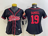 Women's San Francisco 49ers #19 Deebo Samuel Black With Patch Cool Base Stitched Baseball Jerseys,baseball caps,new era cap wholesale,wholesale hats