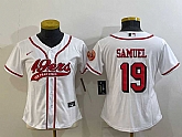 Women's San Francisco 49ers #19 Deebo Samuel White Color Rush With Patch Cool Base Stitched Baseball Jersey,baseball caps,new era cap wholesale,wholesale hats