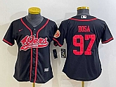 Women's San Francisco 49ers #97 Nick Bosa Black With Patch Cool Base Stitched Baseball Jersey,baseball caps,new era cap wholesale,wholesale hats