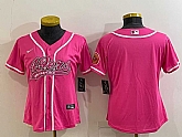 Women's San Francisco 49ers Blank Pink With Patch Cool Base Stitched Baseball Jersey,baseball caps,new era cap wholesale,wholesale hats