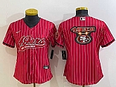 Women's San Francisco 49ers Red Team Big Logo With Patch Cool Base Stitched Baseball Jerseys,baseball caps,new era cap wholesale,wholesale hats